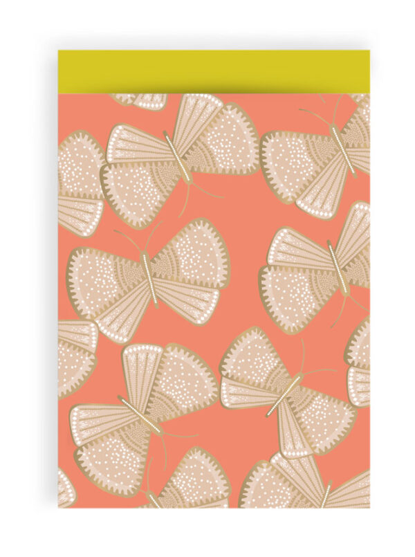 Cadeauzakjes - Big Butterfly Nude/Salmon - Yellow (17 x 25 cm) - 200 stuks