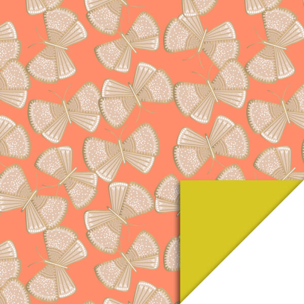 Cadeauzakjes - Big Butterfly Nude/Salmon - Yellow (27 x 34 cm) - 200 stuks - Afbeelding 2