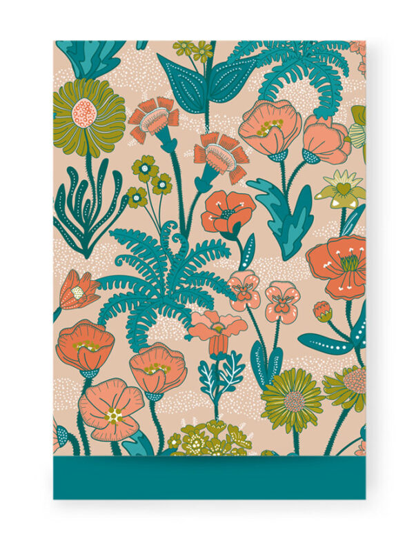 Cadeauzakjes - Flowers Vintage Nude - Jade Blue (17 x 25 cm) - 200 stuks