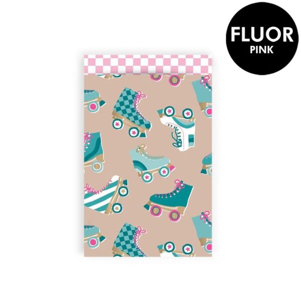 Cadeauzakjes - Roller Skates Nude - Check Blush Pink (12 x 19 cm) - 200 stuks