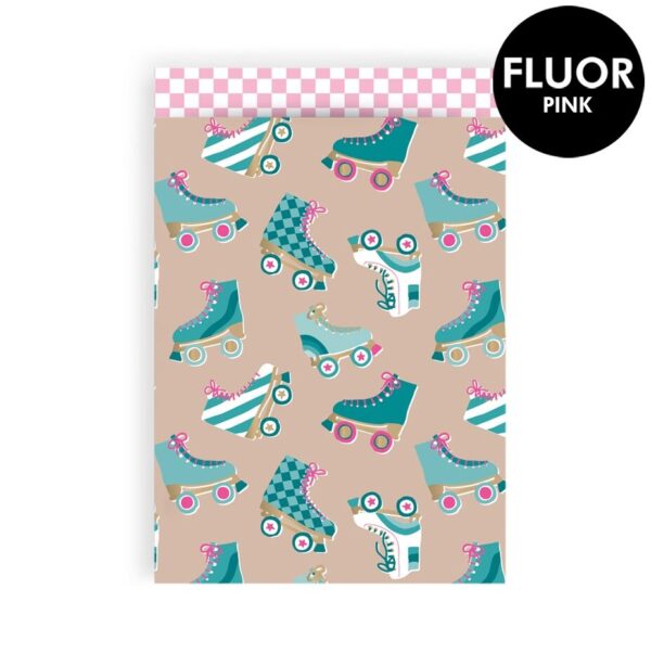 Cadeauzakjes - Roller Skates Nude - Check Blush Pink (17 x 25 cm) - 200 stuks
