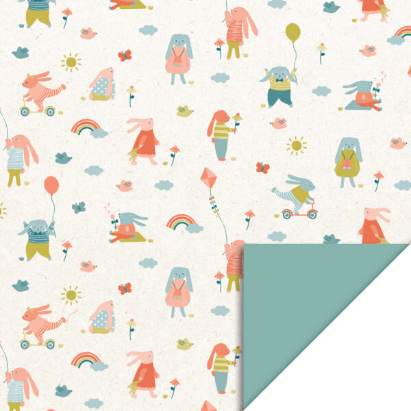 Cadeauzakjes - Sweet Bunny - Misty Green (12 x 19 cm) - 200 stuks - Afbeelding 2