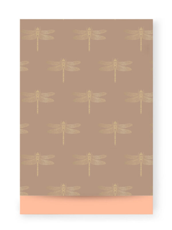 Cadeauzakjes - Dragonfly Mocha Gold Foil - Peach (17 x 25 cm) - 200 stuks