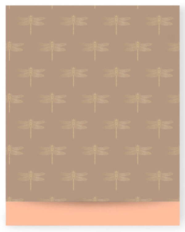 Cadeauzakjes - Dragonfly Mocha Gold Foil - Peach (27 x 34 cm) - 200 stuks