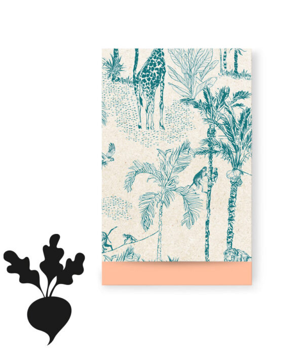 Cadeauzakjes - Vintage Jungle Jade Blue - Peach (12 x 19 cm) - 200 stuks