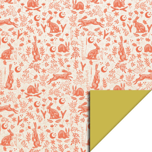 Cadeauzakjes - Hare Nature Coral Red - Yellow (12 x 19 cm) - 200 stuks - Afbeelding 2