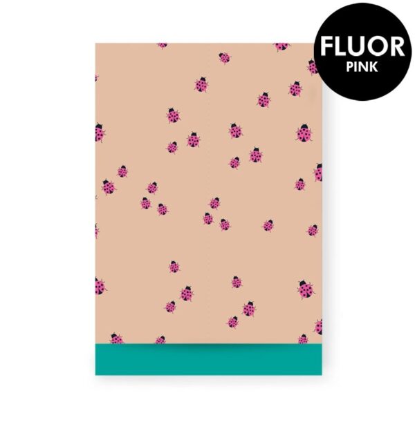 Cadeauzakjes - Ladybug Fluor Pink - Turquoise Blue (17 x 25 cm) - 200 stuks