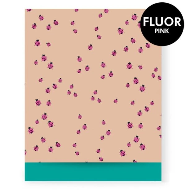 Cadeauzakjes - Ladybug Fluor Pink - Turquoise Blue (27 x 34 cm) - 200 stuks