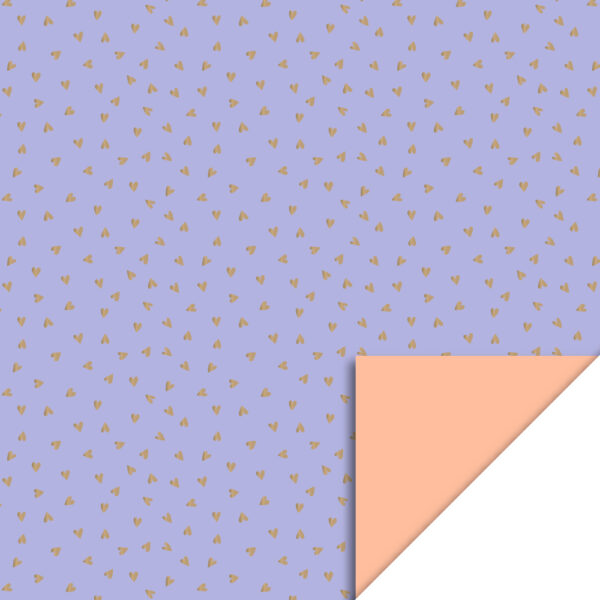 Cadeauzakjes - Small Hearts Lavender Gold Foil - Peach (17 x 25 cm) - 200 stuks - Afbeelding 2