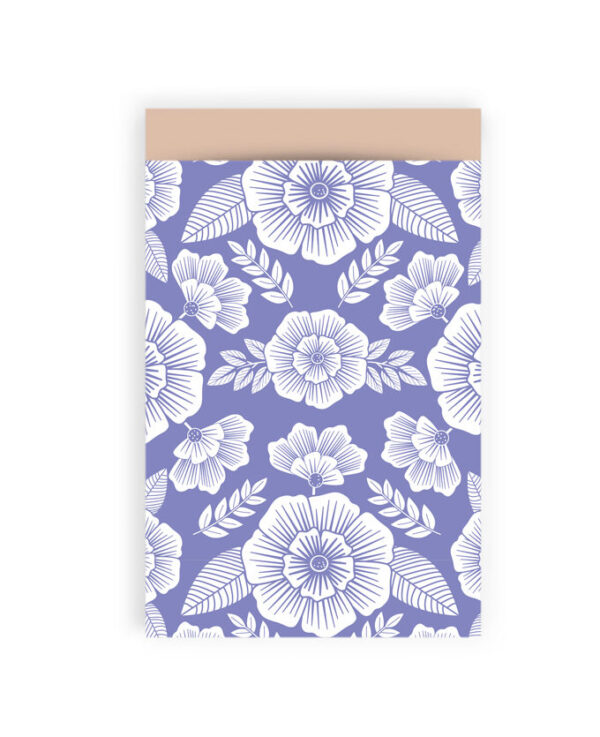 Cadeauzakjes - Flowers Violet - Nude (12 x 19 cm) - 200 stuks