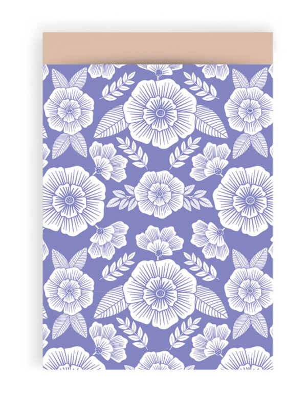 Cadeauzakjes - Flowers Violet - Nude (17 x 25 cm) - 200 stuks