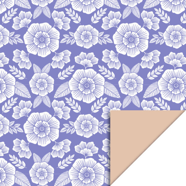Cadeauzakjes - Flowers Violet - Nude (27 x 34 cm) - 200 stuks - Afbeelding 2