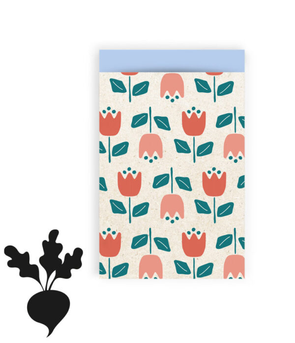 Cadeauzakjes - Tulips - Sky Blue (12 x 19 cm) - 200 stuks