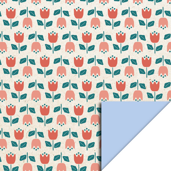 Cadeauzakjes - Tulips - Sky Blue (17 x 25 cm) - 200 stuks - Afbeelding 2