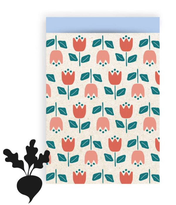 Cadeauzakjes - Tulips - Sky Blue (17 x 25 cm) - 200 stuks