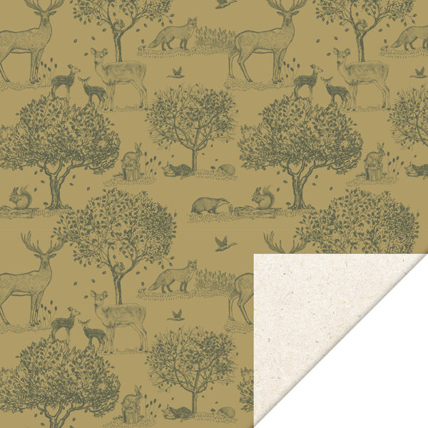 Cadeauzakjes - Forest Animals Green (17 x 25 cm) - 200 stuks - Afbeelding 2