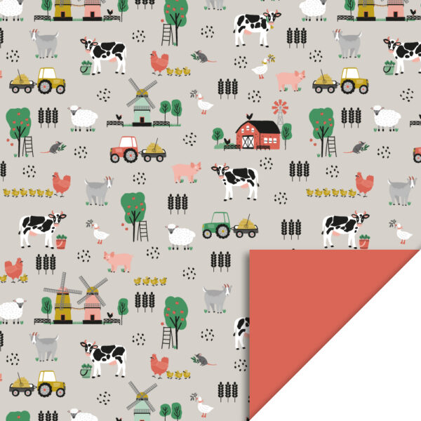 Cadeauzakjes - Farm - Soft Red (12 x 19 cm) - 200 stuks - Afbeelding 2