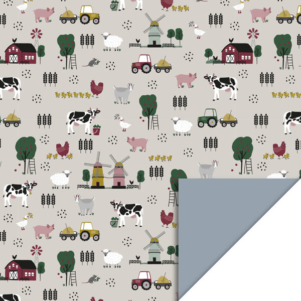 Cadeauzakjes - Farm - Ice Blue (17 x 25 cm) - 200 stuks - Afbeelding 2