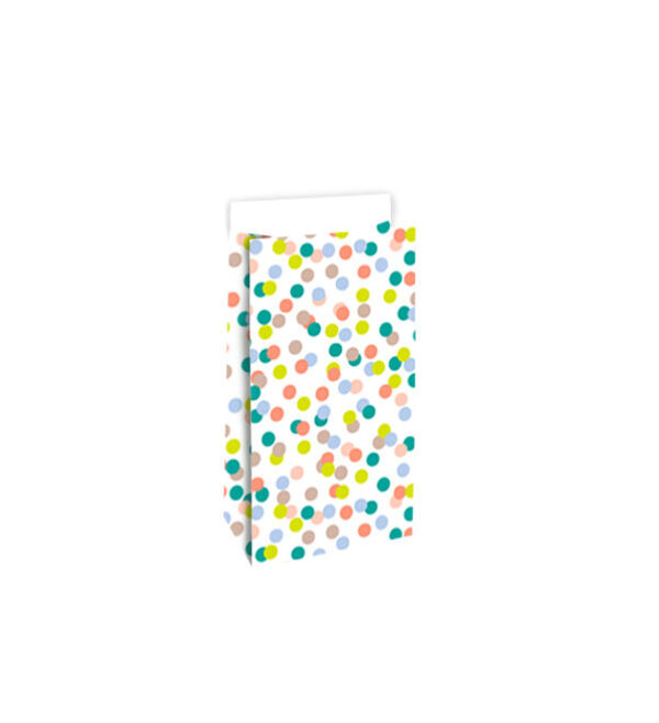 Blokbodemzakken - Small Confetti Bright (7x4x13 cm) - 100 stuks