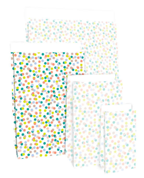 Blokbodemzakken - Small Confetti Bright (17x10x25 cm) - 100 stuks - Afbeelding 4
