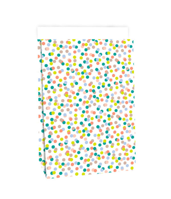 Blokbodemzakken - Small Confetti Bright (17x10x25 cm) - 100 stuks
