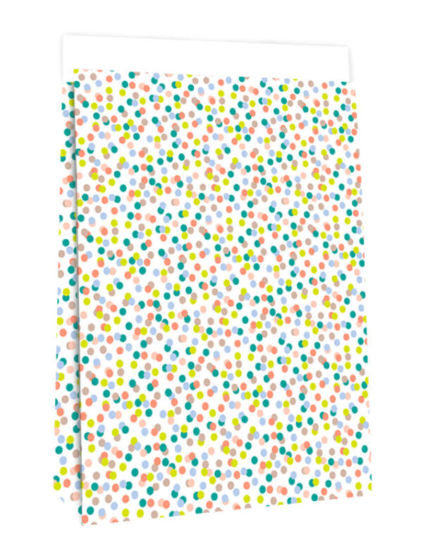 Blokbodemzakken - Small Confetti Bright (27x15x34 cm) - 100 stuks