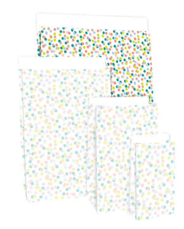 Blokbodemzakken - Small Confetti Bright (27x15x34 cm) - 100 stuks - Afbeelding 4