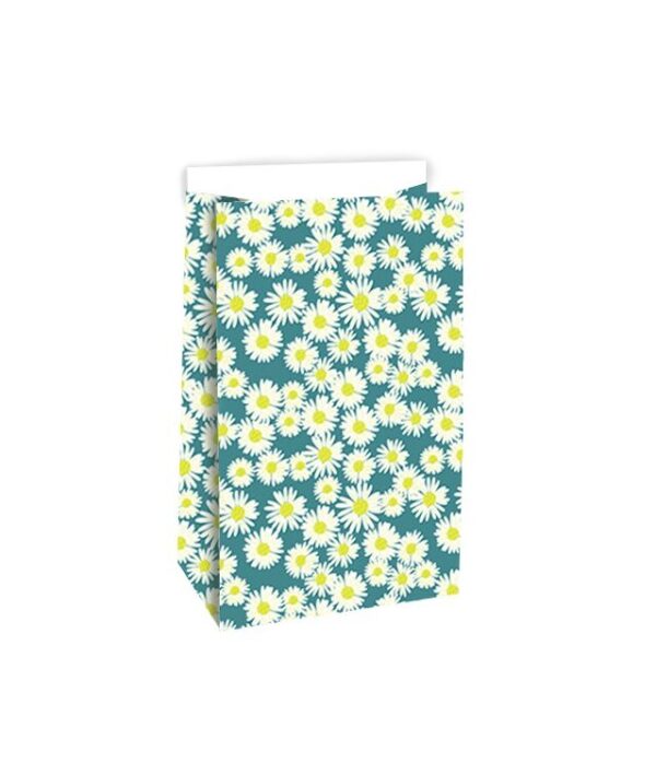 Blokbodemzakken - Daisy Jade Blue (12x7x19 cm) - 100 stuks