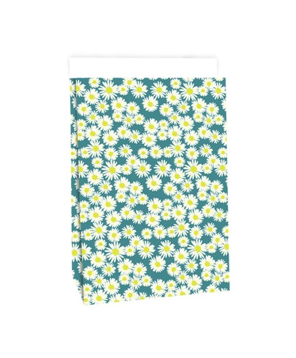 Blokbodemzakken - Daisy Jade Blue (17x10x25 cm) - 100 stuks