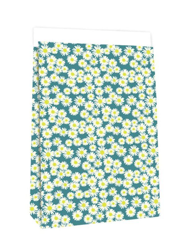 Blokbodemzakken - Daisy Jade Blue (27x15x34 cm) - 100 stuks