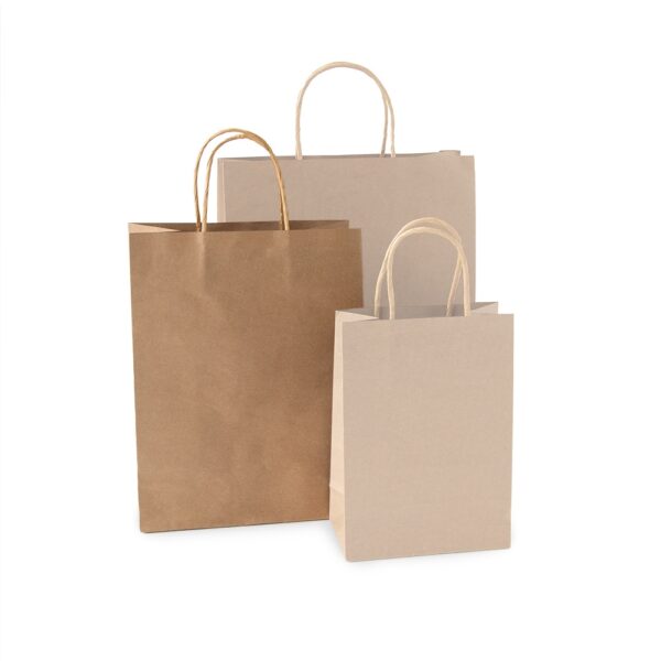 Papieren tasjes - Craft - Medium - 100 stuks - Afbeelding 2