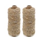Inpaktouw - Twist - Natural / Silver (0,2 cm) - 50 meter - 2 rollen