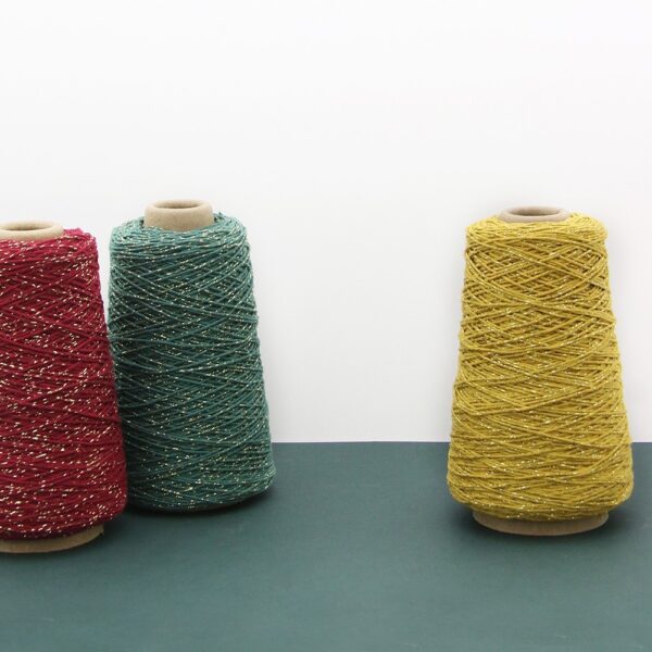 Inpaktouw - Bordeaux Red / Gold (0,2 cm) - 300 meter - Afbeelding 2