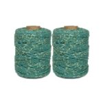 Inpaktouw - Twist - Jade Blue / Gold (0,2 cm) - 50 meter - 2 rollen