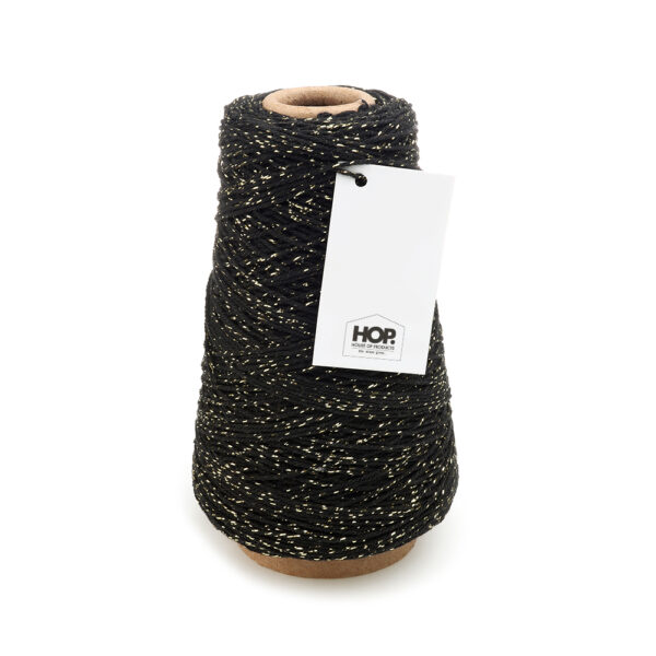 Inpaktouw - Twist - Black / Gold (0,2 cm) - 300 meter