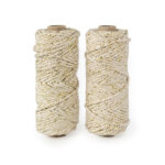 Inpaktouw - Twist - Creme / Gold (0,4 cm) - 25 meter - 2 rollen