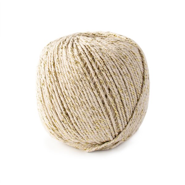 Inpaktouw - Twist - Creme / Gold (0,4 cm) - 150 meter