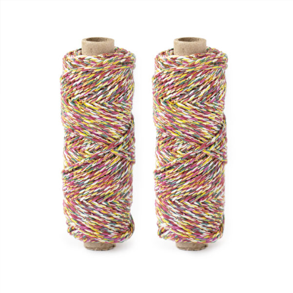 Inpaktouw - Twist - Multicolor (0,3 cm) - 25 meter - 2 rollen
