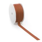 Stoffen Lint - Katoen -  Brick Red (1,2 cm) - 20 meter