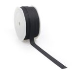 Stoffen Lint - Katoen -  Black (1,2 cm) - 20 meter