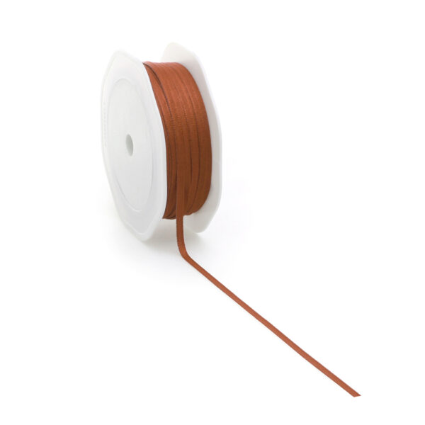 Stoffen Lint - Katoen -  Brick Red (0,3 cm) - 20 meter