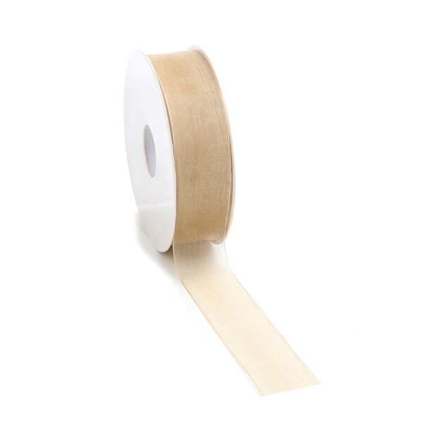 Stoffen Lint - Organza Gold (2,5 cm) - 50 meter