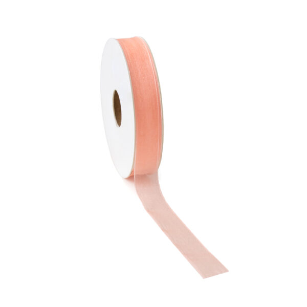 Stoffen Lint - Organza Peach (1,5 cm) - 50 meter