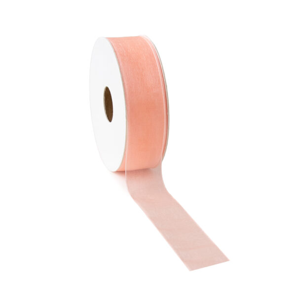Stoffen Lint - Organza Peach (2,5 cm) - 50 meter