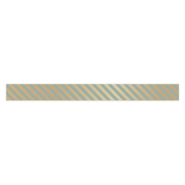 Cadeaulinten - Stripes - Gold Light Blue (1 cm) - 180 meter - Afbeelding 2