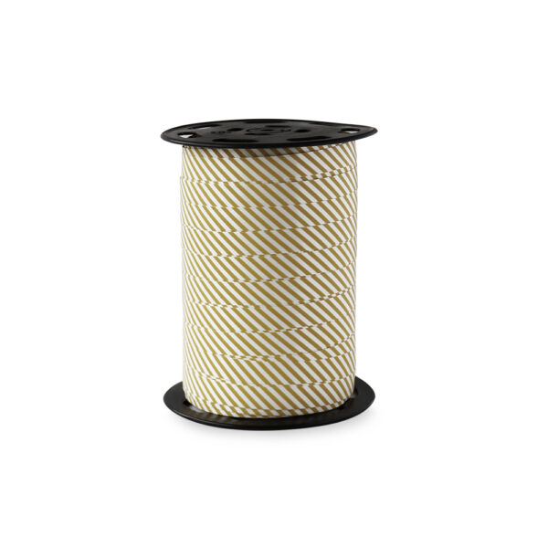 Cadeaulinten - Stripes - Olive Green (1 cm) - 180 meter