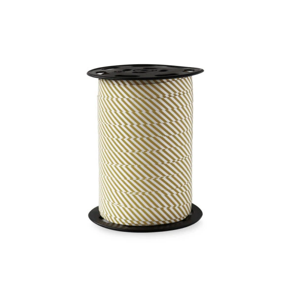 Cadeaulinten - Stripes - Olive Green (1 cm) - 180 meter