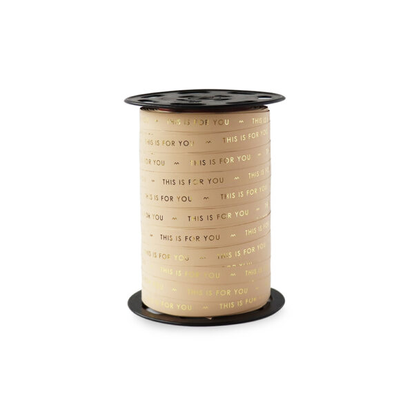 Cadeaulinten - This is for you - Beige (1 cm) - 180 meter
