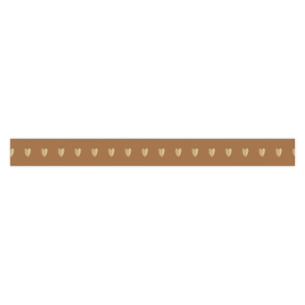 Cadeaulinten - Heart - Gold Cognac (1 cm) - 180 meter - Afbeelding 2