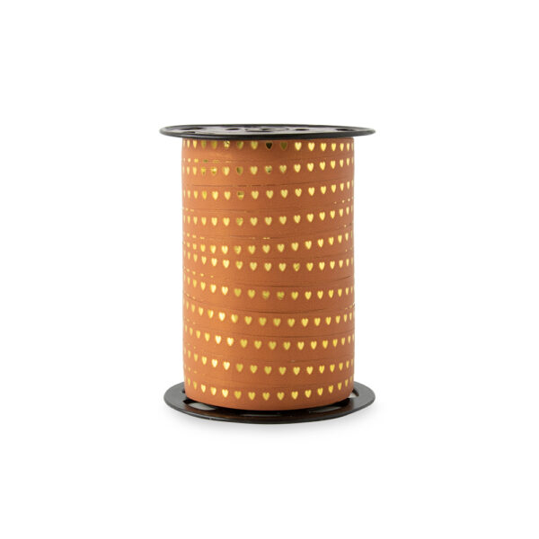Cadeaulinten - Heart - Gold Faded Red (1 cm) - 180 meter